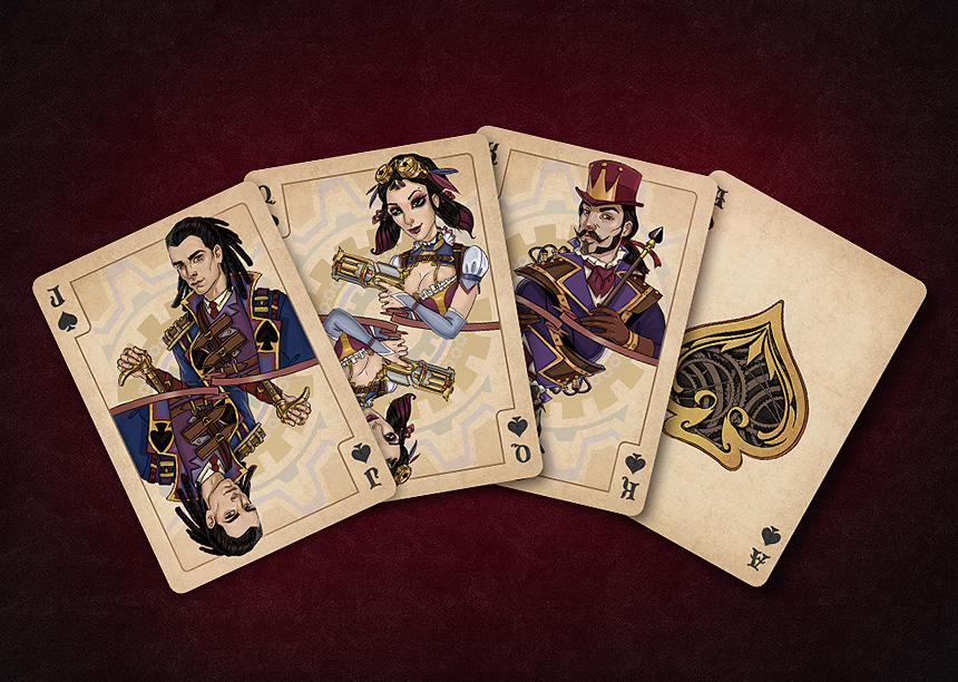 Steampunk cards picture